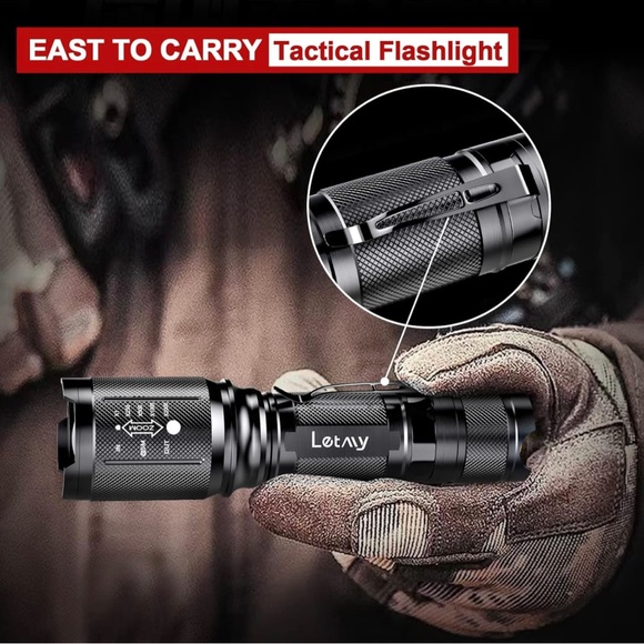 2Pcs Ultra Bright High Lumens LED Flashlights - Zoomable LED Tactical Flashlight - Picture 6 of 10